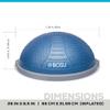 Bosu Pro NexGen 25IN Home Fitness Exercise Gym Balance Trainer with Pump, Blue view 4