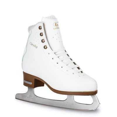 BOTAS - Model: Cindy/Made in Europe (Czech Republic) / Figure Ice Skates for Women, Girls/Leather/Str. Cuff/White, Size: Adult 9.5