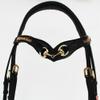 Horse Leather English Bridle Padded Jumping Adjustable Fancy Full TACK 803449BKF view 2