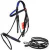 Challenger Tack Horse English Padded Leather COB Riding Jumping Adjustable Bridle 803461NVC view 1