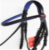 Challenger Tack Horse English Padded Leather COB Riding Jumping Adjustable Bridle 803461NVC view 2