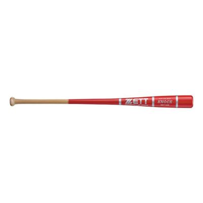 Zett BKT1450 Baseball Knock Wooden Bat, 33.1 inches (84 cm), Red (6400)