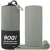 BOGI Microfiber Travel Sports Towel-Quick Dry Towel, Soft Lightweight Microfiber Camping Towel Absorbent Compact Travel Towel for Camping Gym Beach Yoga Swimming Backpacking (S:16''x32'',2Pcs-Grey) view 2