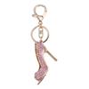 Keyring Chain Holder, Alloy Rhinestone Handbag Keychain Decoration Key Ring Organizer Clip for Girls Women Couple Gift (High Heel Shape ) view 1