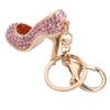 Keyring Chain Holder, Alloy Rhinestone Handbag Keychain Decoration Key Ring Organizer Clip for Girls Women Couple Gift (High Heel Shape ) view 4