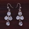 Grace Jun New Bridal AAA CZ Triangle Star Ball Water Drop Shape Clip on Earrigs and Dangle Earrings (279Gold Pierced) view 2