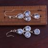 Grace Jun New Bridal AAA CZ Triangle Star Ball Water Drop Shape Clip on Earrigs and Dangle Earrings (279Gold Pierced) view 3