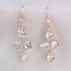 Grace Jun New Bridal AAA CZ Triangle Star Ball Water Drop Shape Clip on Earrigs and Dangle Earrings (279Gold Pierced) view 4