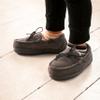 NORTY Size 13 Moccasin House Slippers for Kids- Slip-On Toddler Shoes for Boys and Girls - Suede - Runs True to Size - Grey view 2