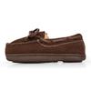 NORTY Size 1 Moccasin House Slippers for Kids- Slip-On Toddler Shoes for Boys and Girls - Suede - Runs True to Size - Chocolate view 1