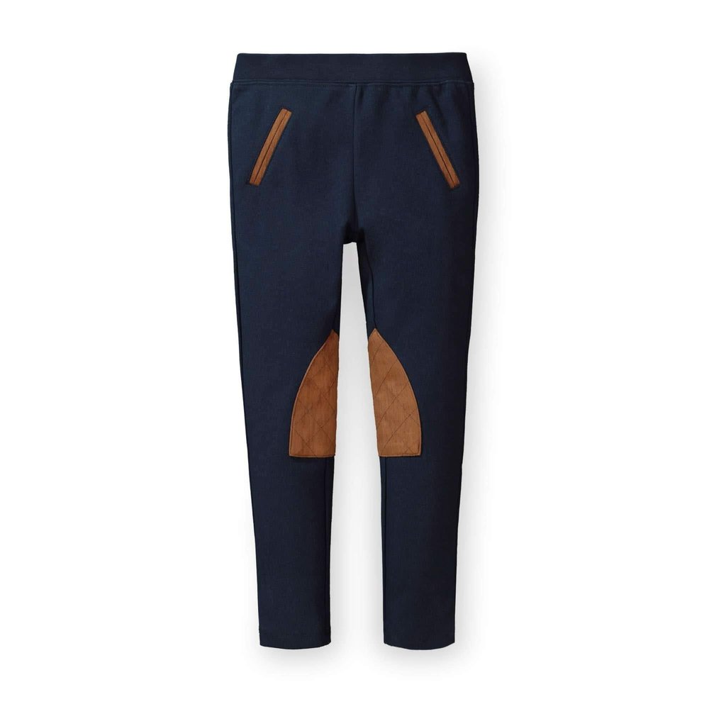Hope & Henry Baby Girls' Ponte Riding Pants, 18-24 Months, Navy