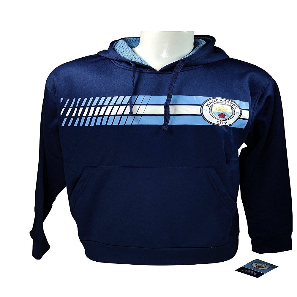 Manchester City Hoodie Zip Up Pullover Fleece Sweatshirt Jacket (blue, M)