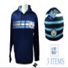 Manchester City Hoodie Zip Up Pullover Fleece Sweatshirt Jacket (blue, M) view 2