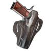 1911 Leather Holster, Right Hand OWB - Fits All 1911 Models with 4" and 5" Barrels - Premium Leather for 1911 .45 Full Size - Concealed Pancake Holster (Black) view 1