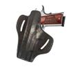 1911 Leather Holster, Right Hand OWB - Fits All 1911 Models with 4" and 5" Barrels - Premium Leather for 1911 .45 Full Size - Concealed Pancake Holster (Black) view 2