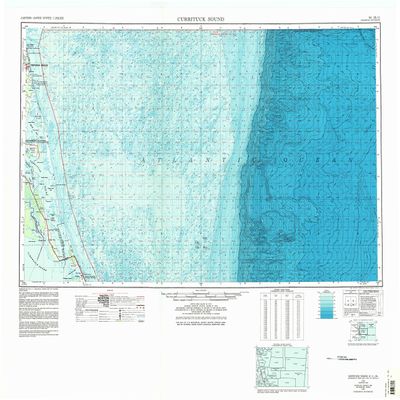 YellowMaps Currituck Sound NC topo map, 1:250000 Scale, 1 X 2 Degree, Historical, 1946, Updated 1980, 27.7 x 32.1 in - Tyvek