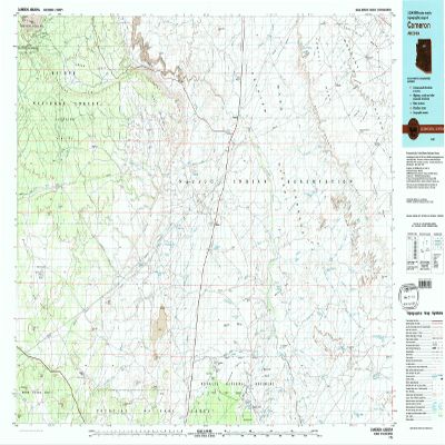 YellowMaps Cameron AZ topo map, 1:100000 Scale, 30 X 60 Minute, Historical, 1982, Updated 1983, 23.9 x 42.3 in - Tyvek