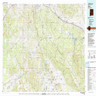 YellowMaps Zuni NM topo map, 1:100000 Scale, 30 X 60 Minute, Historical, 1981, Updated 1991, 24 x 42.1 in - Paper