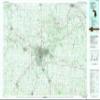 YellowMaps Lansing MI topo map, 1:100000 Scale, 30 X 60 Minute, Historical, 1983, Updated 1984, 24.1 x 38.6 in - Tyvek view 1