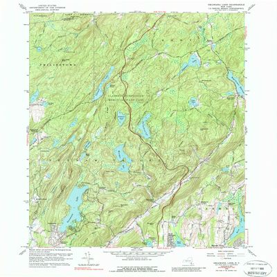 YellowMaps Oscawana Lake NY topo map, 1:24000 Scale, 7.5 X 7.5 Minute, Historical, 1956, Updated 1988, 26.9 x 22 in - Tyvek