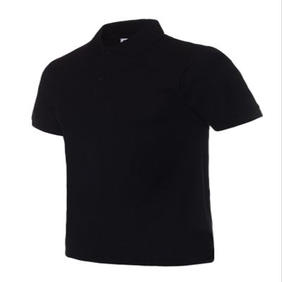 Jueshanzj Mens Polo Shirt Short Sleeve Cotton Basic Tee Pure Color Tops Black X-Small