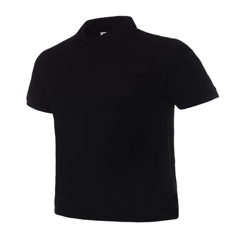Jueshanzj Mens Polo Shirt Short Sleeve Cotton Basic Tee Pure Color Tops Black X-Small