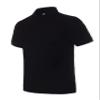 Jueshanzj Mens Polo Shirt Short Sleeve Cotton Basic Tee Pure Color Tops Black X-Small view 1