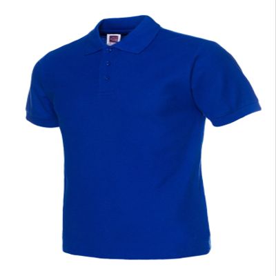 Jueshanzj Mens Polo Shirt Short Sleeve Cotton Basic Tee Pure Color Tops Royal Blue Medium
