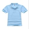 Jueshanzj Boys Polo Shirt Short Sleeve Cotton Basic Tee Pure Color Summer Tops Sky Blue M(120-130cm) view 1