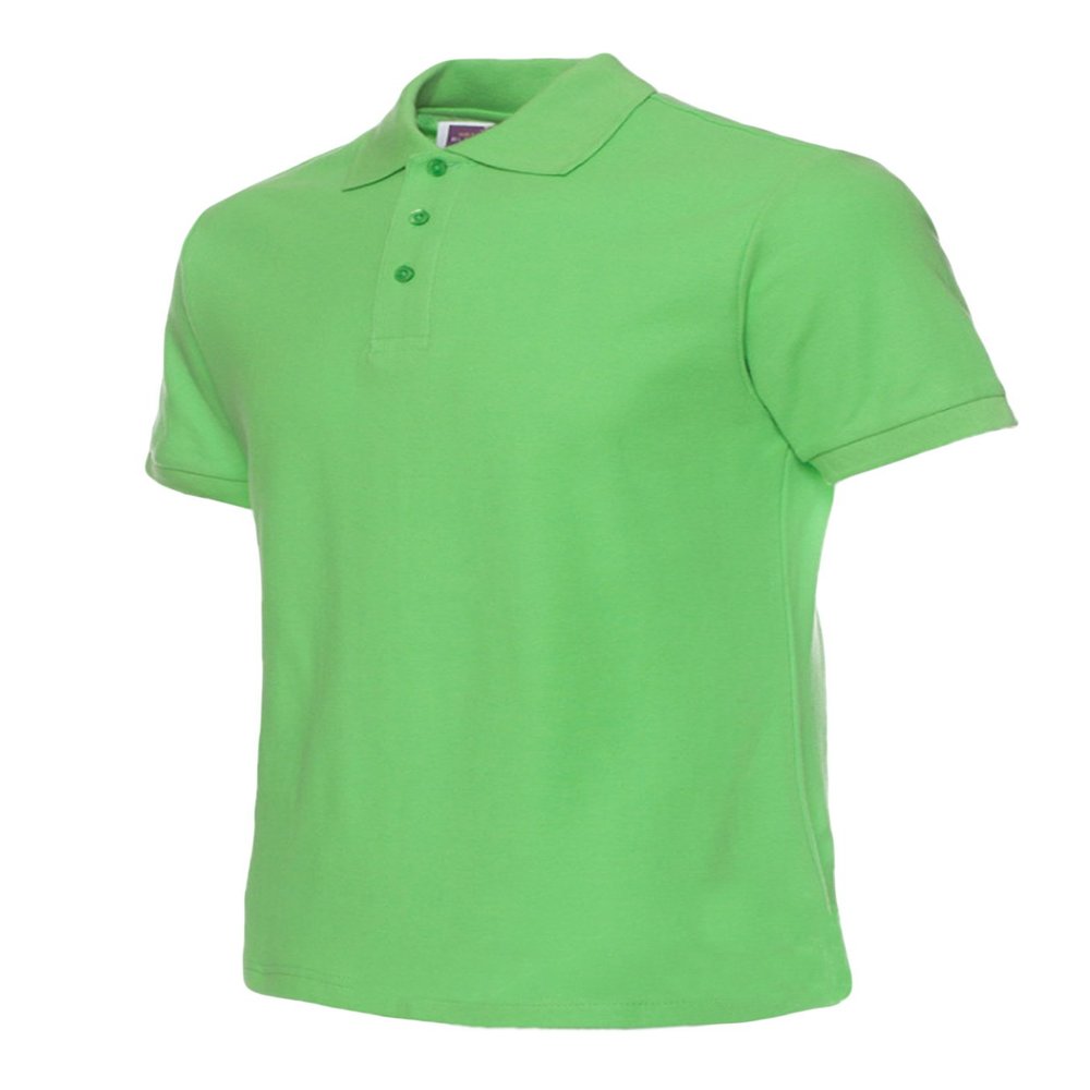 Jueshanzj Mens Polo Shirt Short Sleeve Cotton Basic Tee Pure Color Tops Light Green X-Small