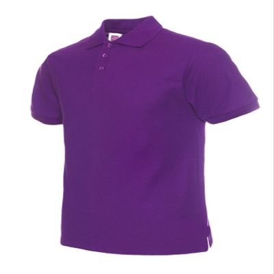 Jueshanzj Mens Polo Shirt Short Sleeve Cotton Basic Tee Pure Color Tops Purple X-Large