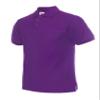 Jueshanzj Mens Polo Shirt Short Sleeve Cotton Basic Tee Pure Color Tops Purple X-Large view 1