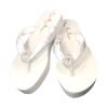 Lace Rhinestone Satin Wedge Flip Flops view 1