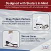 CRS Cross Figure Skate Tape. 3/4 Inch Wide White. Protection for Leather Figure Skates. White and Shiny Skate Boots - No Need for Polish. Tape Your Ice Skating Laces to Keep Them Tied Tight. view 2