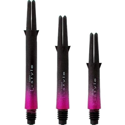 LSTYLE Carbon Dart Shafts  Locked Two Tone with Cap  330  Black/Pink