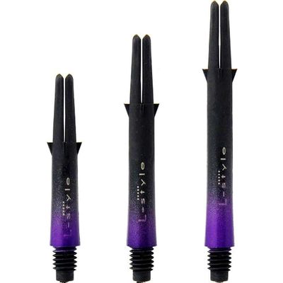 LSTYLE Carbon Dart Shafts  Locked Two Tone with Cap  190  Black/Purple