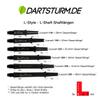LSTYLE Carbon Dart Shafts  Locked Two Tone with Cap  190  Black/Purple view 3
