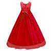 Prom Dress - Dress for Kids - Girls Party Dress jr Bridesmaid Dresses - Flower Girl Pageant Embroidery Lace Tulle Dress for Kids Wedding Bridesmaid Birthday Party Formal Princess Gown Red 7-8 Years view 3
