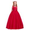 Prom Dress - Dress for Kids - Girls Party Dress jr Bridesmaid Dresses - Flower Girl Pageant Embroidery Lace Tulle Dress for Kids Wedding Bridesmaid Birthday Party Formal Princess Gown Red 7-8 Years view 4