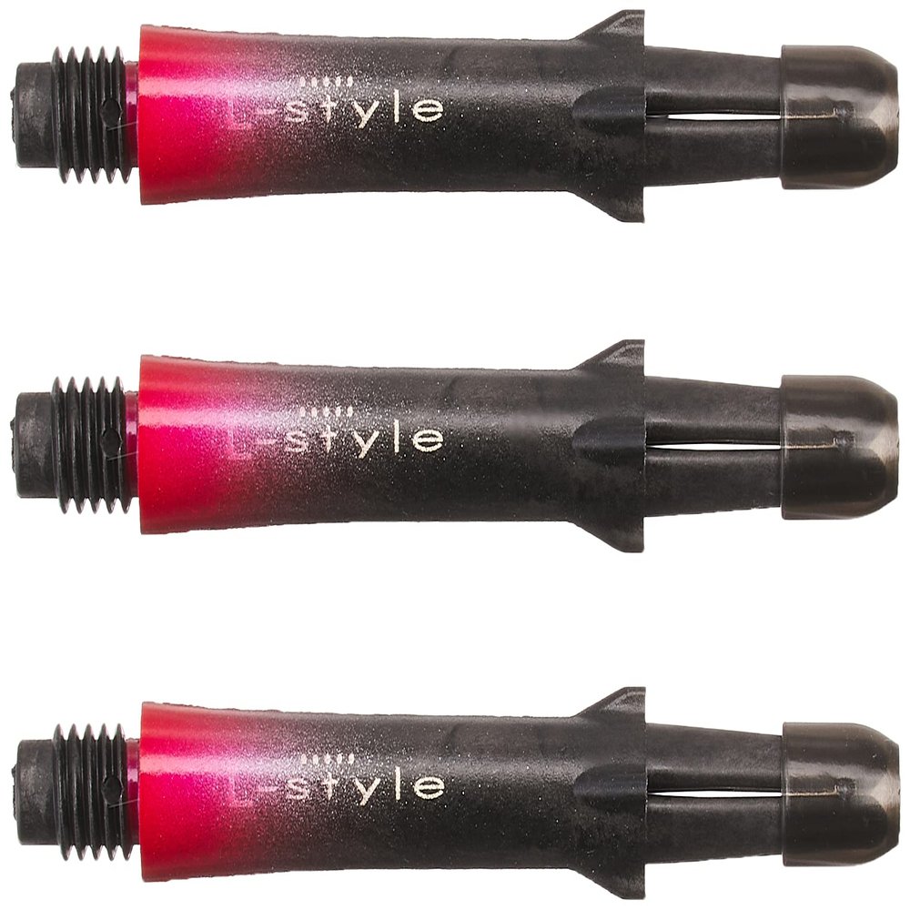 LSTYLE Carbon Dart Shafts  Locked Two Tone with Cap  260  Black/Red