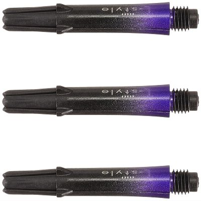 LSTYLE Carbon Dart Shafts  Locked Two Tone with Cap  260  Black/Purple