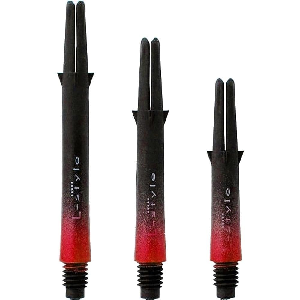 LSTYLE Carbon Dart Shafts  Locked Two Tone with Cap  190  Black/Red