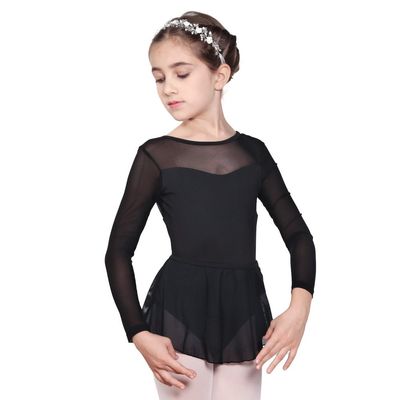 117241004 Toddler Long Sleeve Mesh Dance Leotard Ballet Leotards for Girls