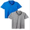 Amazon Essentials Boys' Active Performance Polo Shirts, Royal Blue/Space Dye Grey, Medium view 1