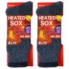 USBingoshop 2 Pairs Men's Heat Thick Insulated Wool Winter Thermal Socks 10-13 (2PK-Blue-HS1) view 1