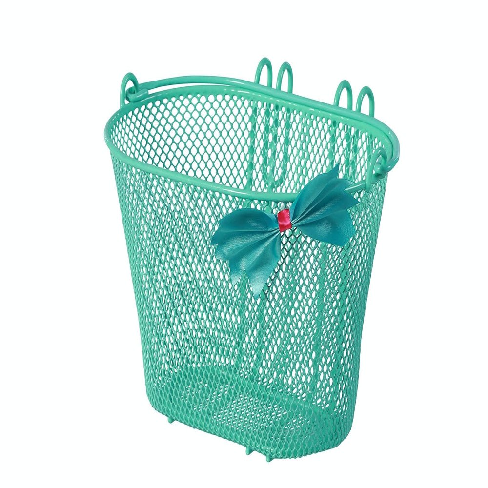 Basil Unisex Youth Jasmin Children's Bicycle Basket, Green, 28 cm x 20 cm x 19 cm