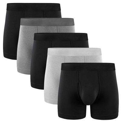 5Mayi Mens Underwear Boxer Briefs Cotton Men's Boxer Briefs Underwear Men Pack L