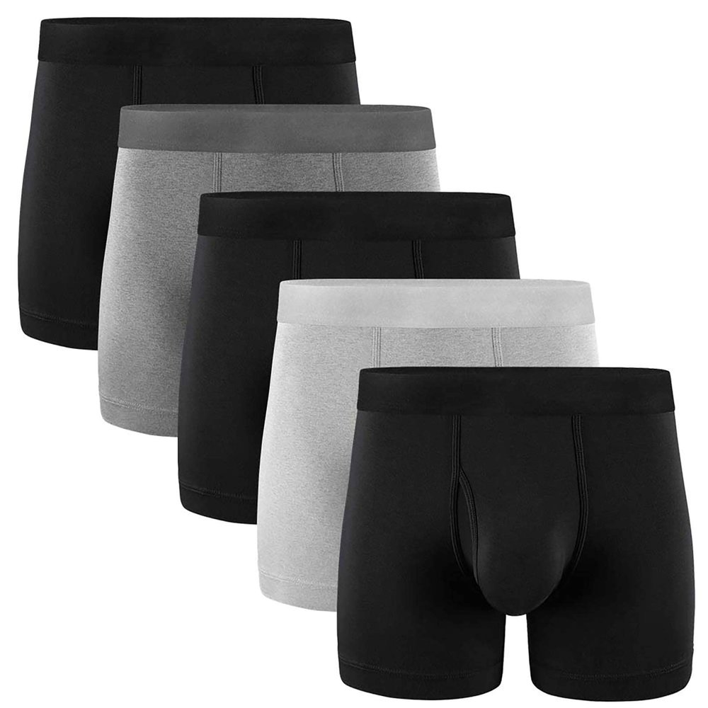 5Mayi Mens Underwear Boxer Briefs Cotton Men's Boxer Briefs Underwear Men Pack L