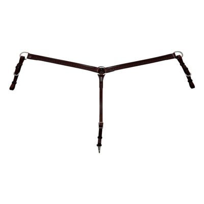 Circle Y Straight 1 1/2in Tooled Breast Collar Wal