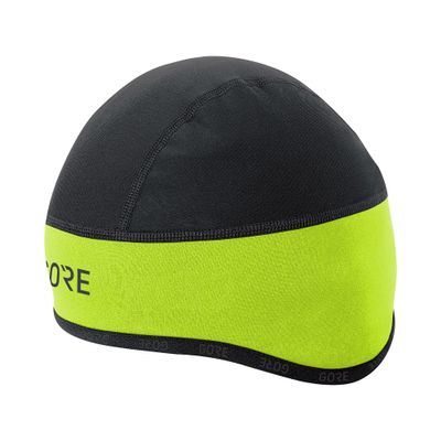 Men's Windproof Cycling Beanie, C3 Windstopper Helmet Cap, Size: L, Color: Neon Yellow/Black, 100398